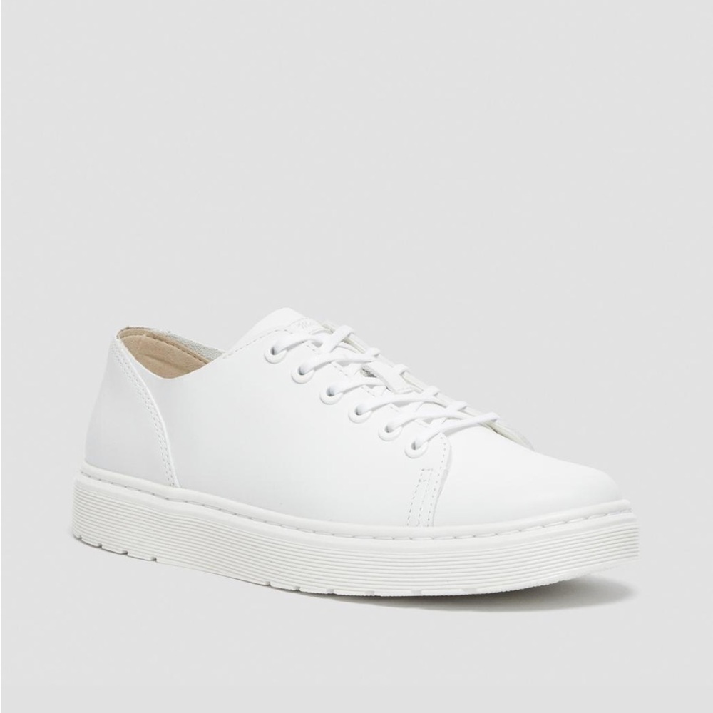 Dr. Martens White Dante Leather Casual Shoes, Size 8
